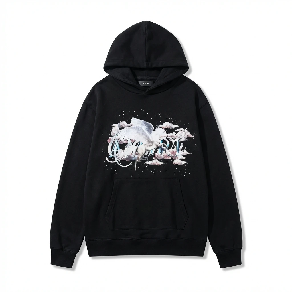 AMIRI Printed Trendy Black Sweatshirt