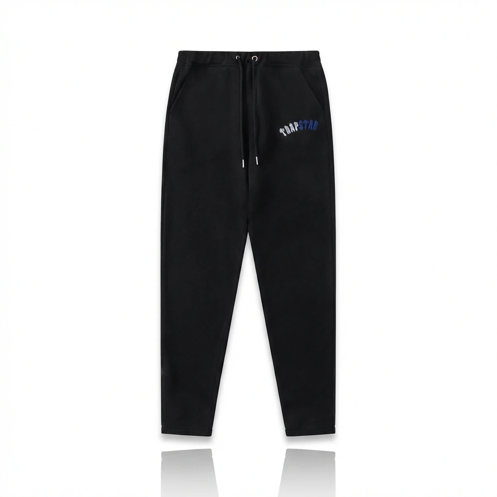 Trapstar minimalist style black sweatpants