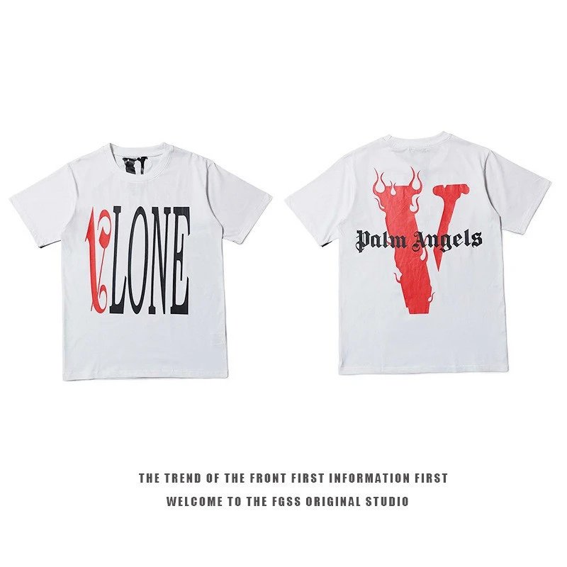 Vlone Resort Logo T-shirt Black Purple Vlone with Premium Look