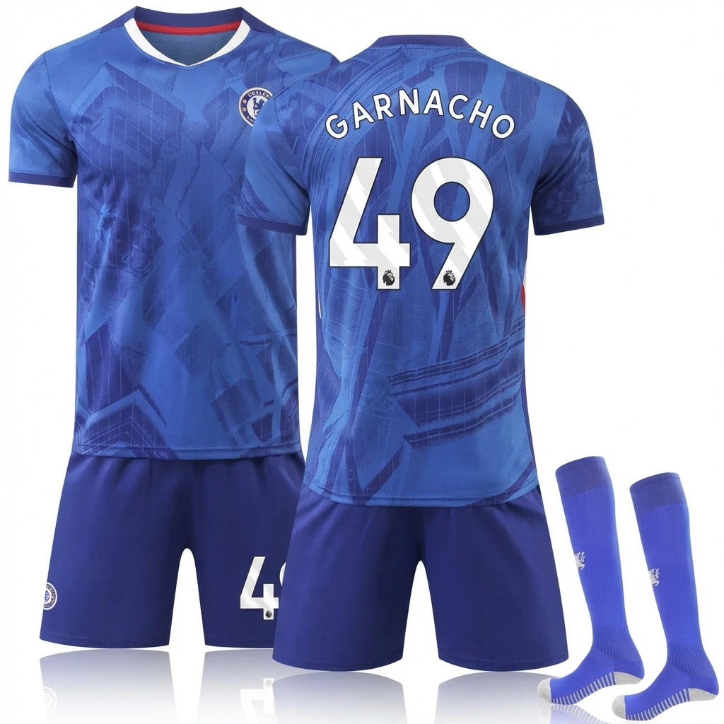 Chelsea Garnacho Series Blue Football Jerseys