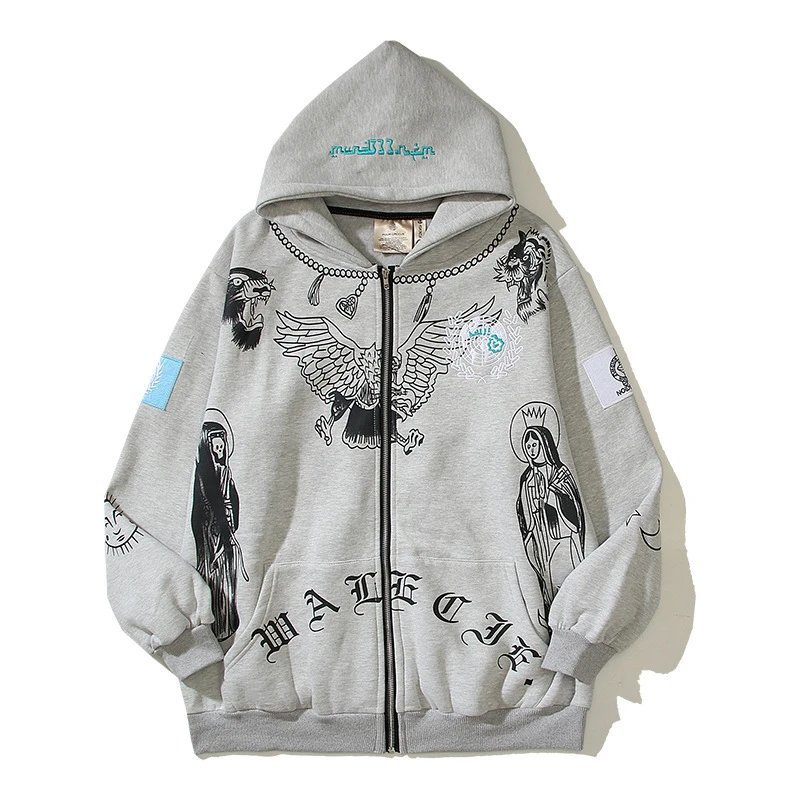 Mastermind Style W09 Zip Hoodie Warm Weather Skull