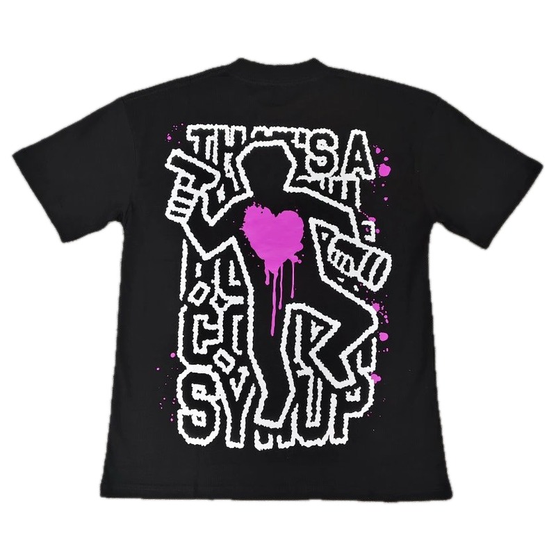 CLOT Heart Graffiti Street Style Black Short-sleeve T-shirt