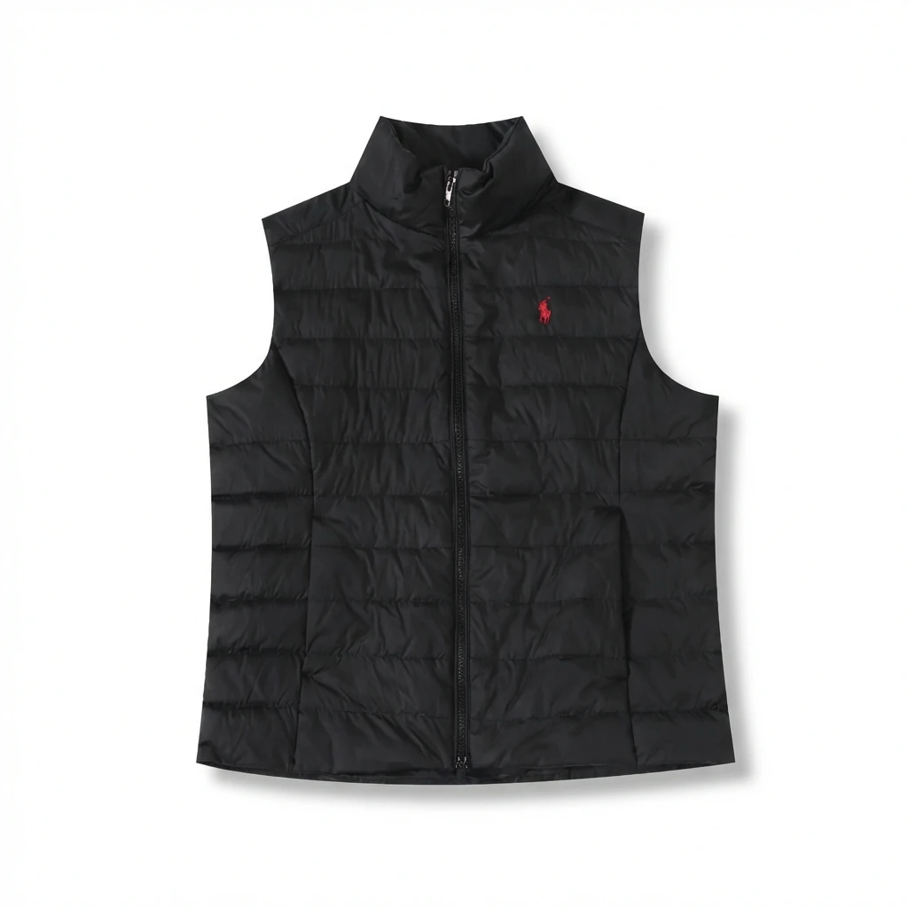 The classic black vest of Ralph Lauren