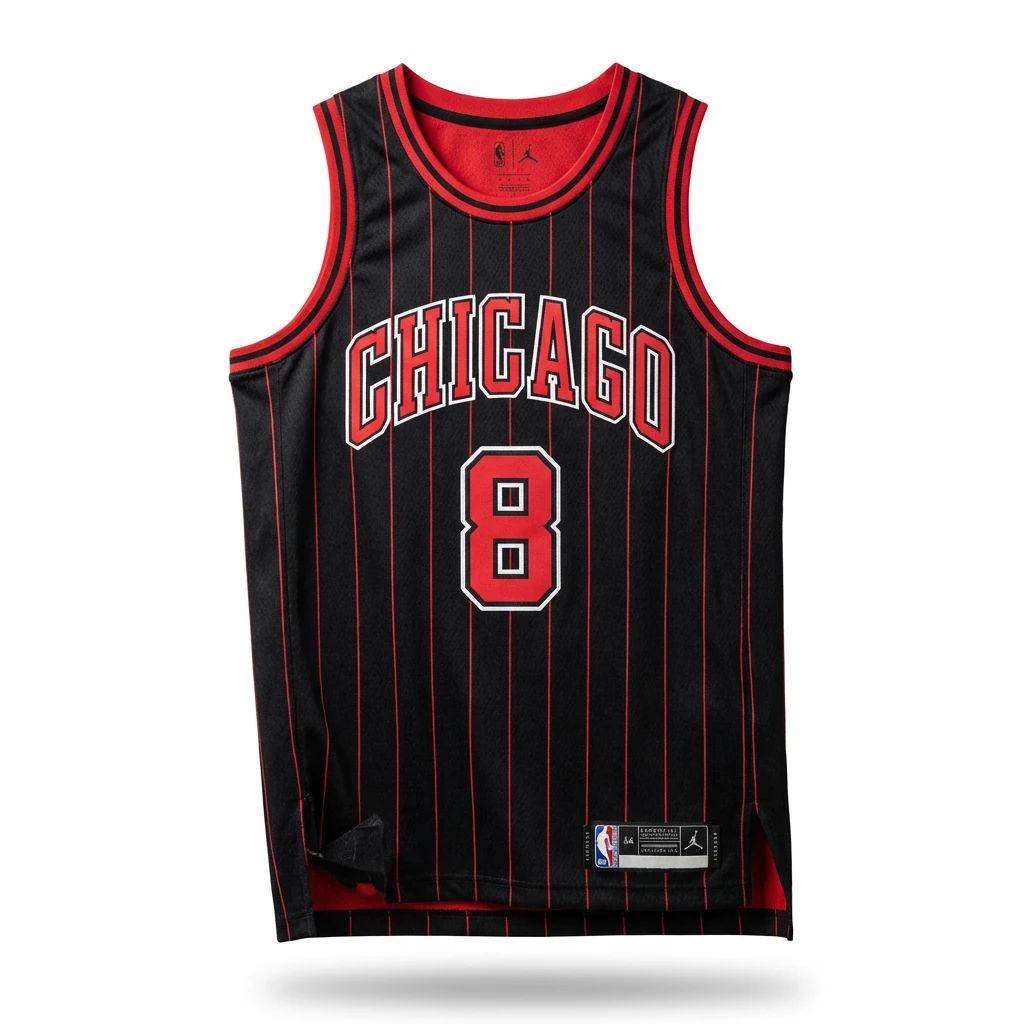 Michael Jordan striped jersey