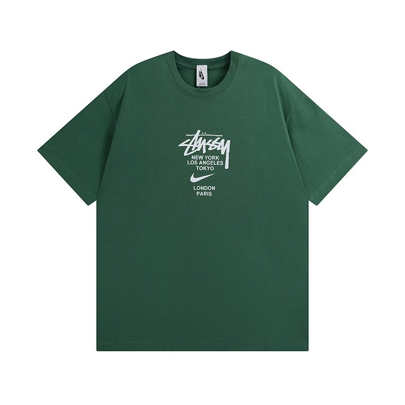 Stussy Green Spider Graphic T-Shirt Smart Casual Logo