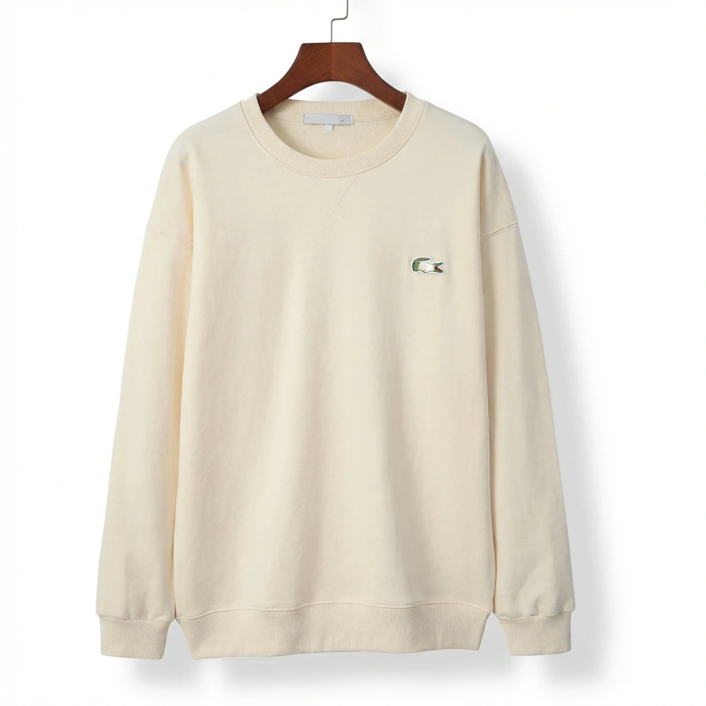 Lacoste simple off-white sweatshirt