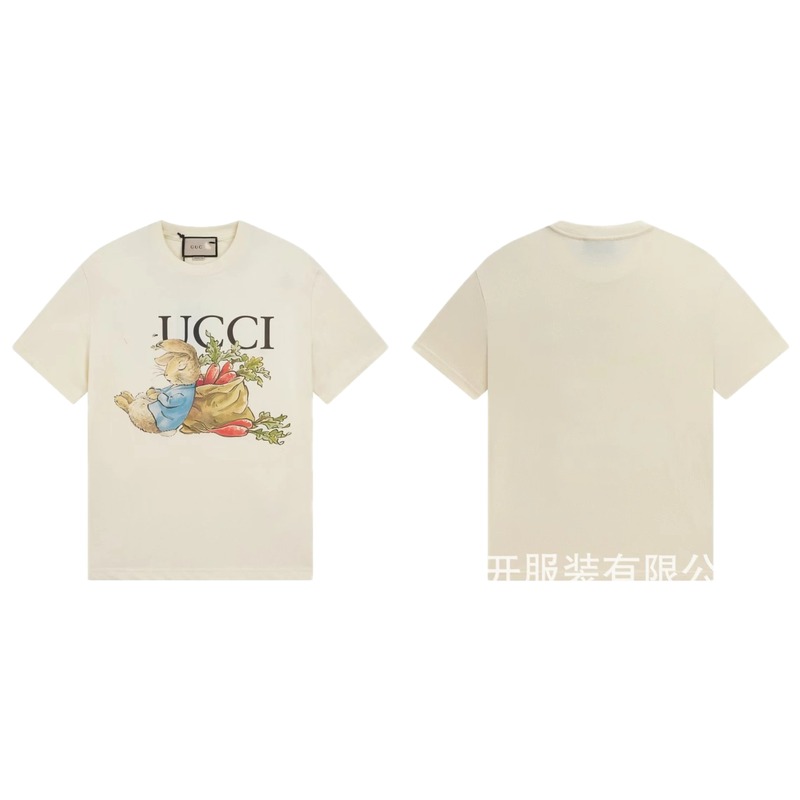 Gucci Peter Rabbit Vintage Style Off-White Short-Sleeve T-Shirt
