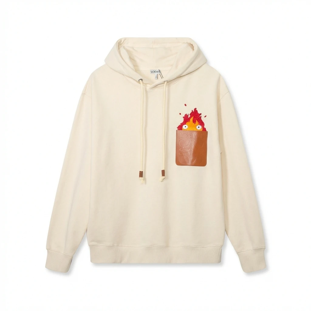 LOEWE Cartoon Print Beige Sweatshirt