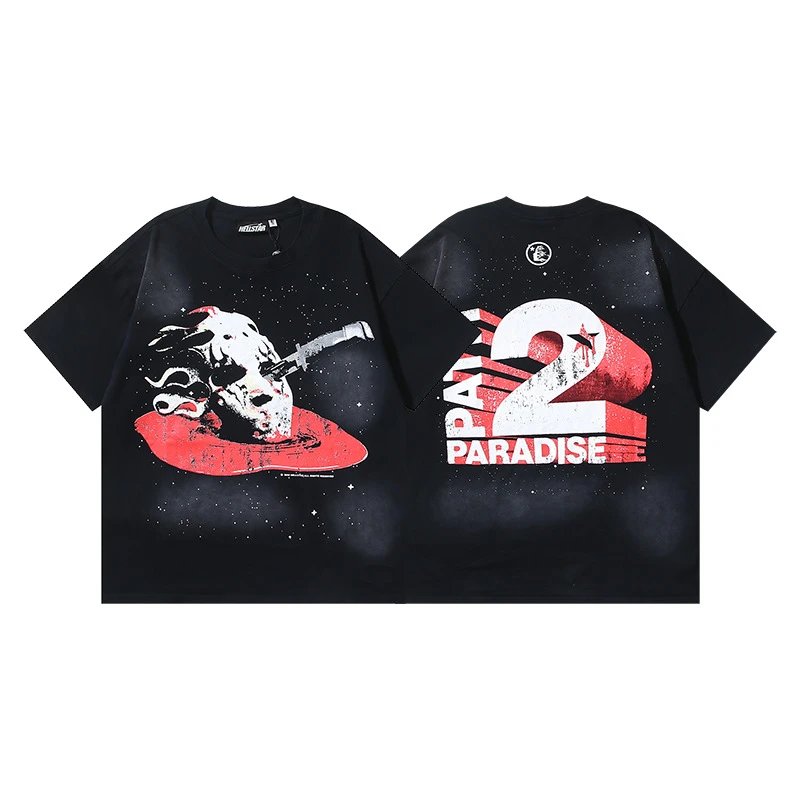Hellstar Jason Print Dark Style Black T-shirt