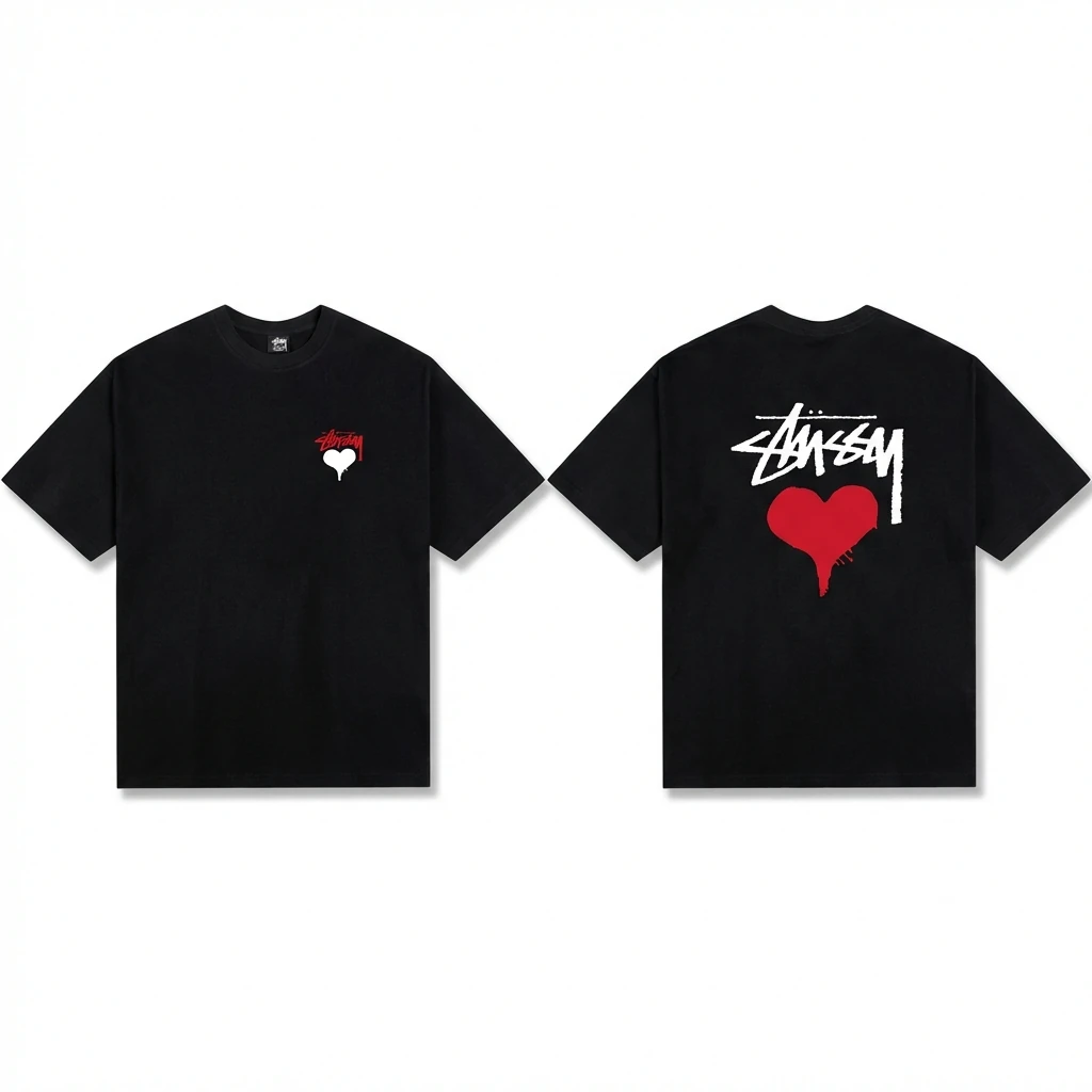 Stussy Love Graffiti Style Black T-shirt