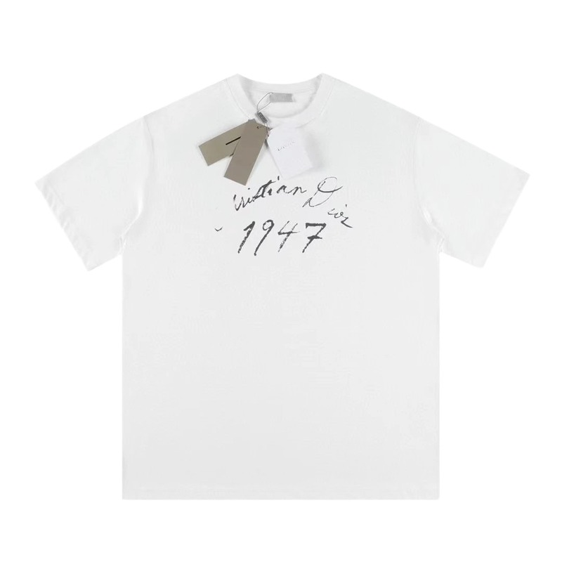 Dior 1947 Collection Minimalist Style White T-Shirt