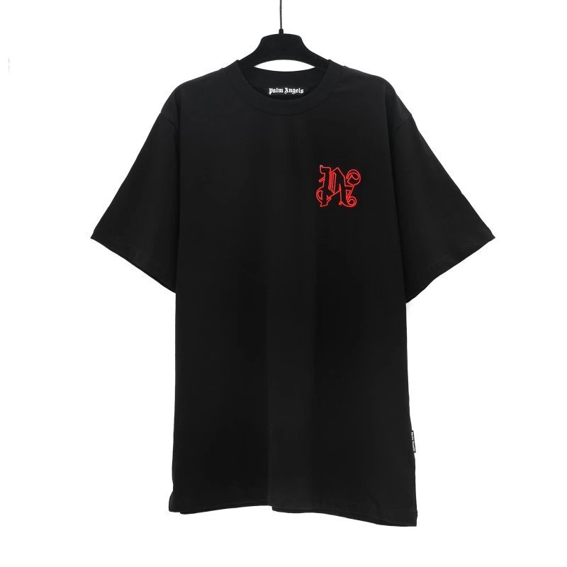 Palm Angels Patterned Logo T-shirt White Palm Tree with Polished Detail