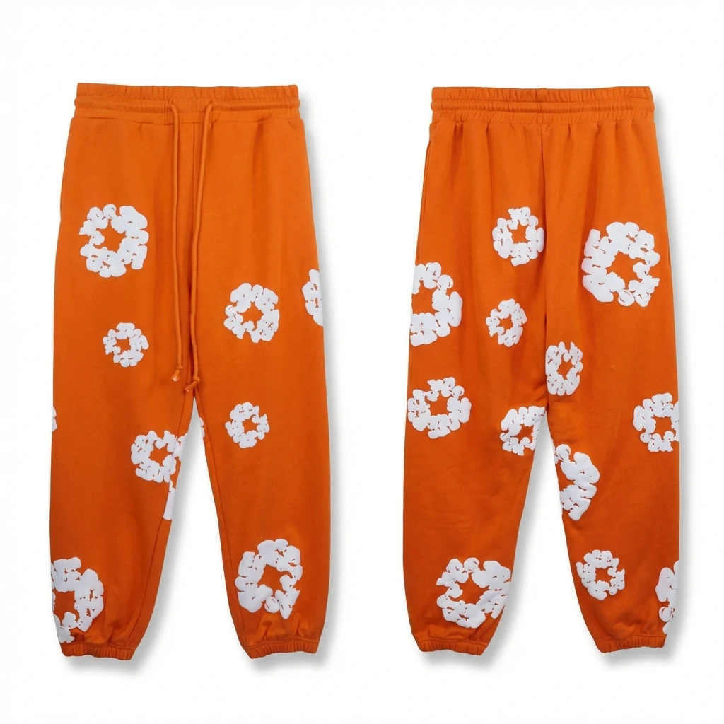 DENIM TEARS Printed Casual Orange Pants