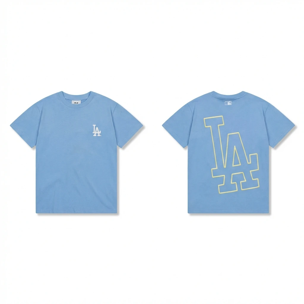 MLB LA Series Simple Style Blue T-shirt