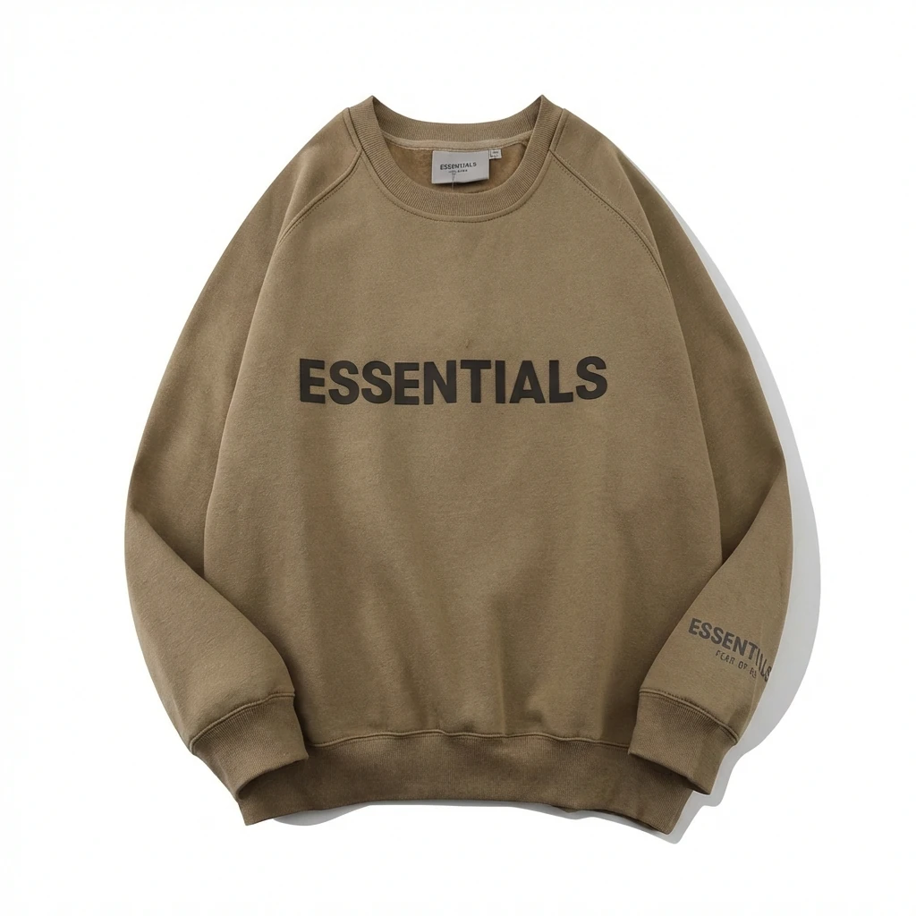 ESSENTIALS Simple Style Khaki Sweatshirt