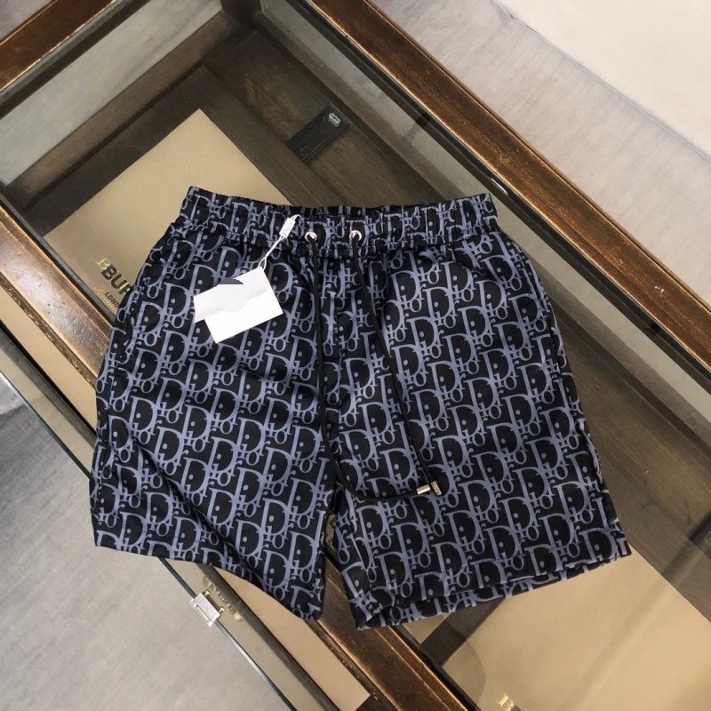 Dior Monogram Collection Trendy Style Black and Grey Shorts
