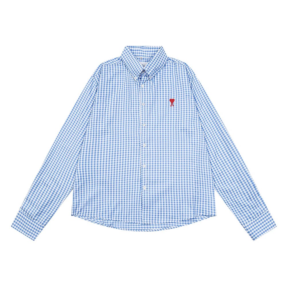 AMI Love Blue Checkered Shirt