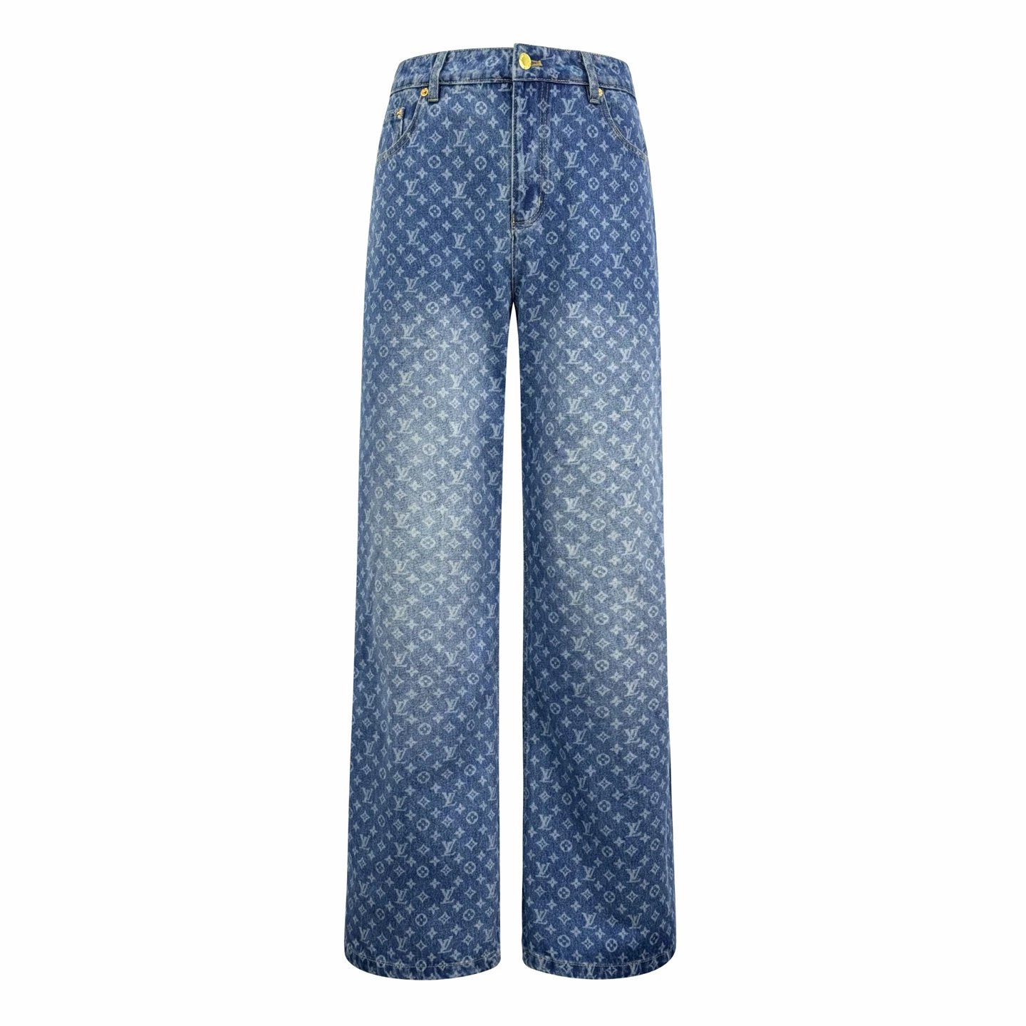 Blue Monogram Knit Pants by CELINE