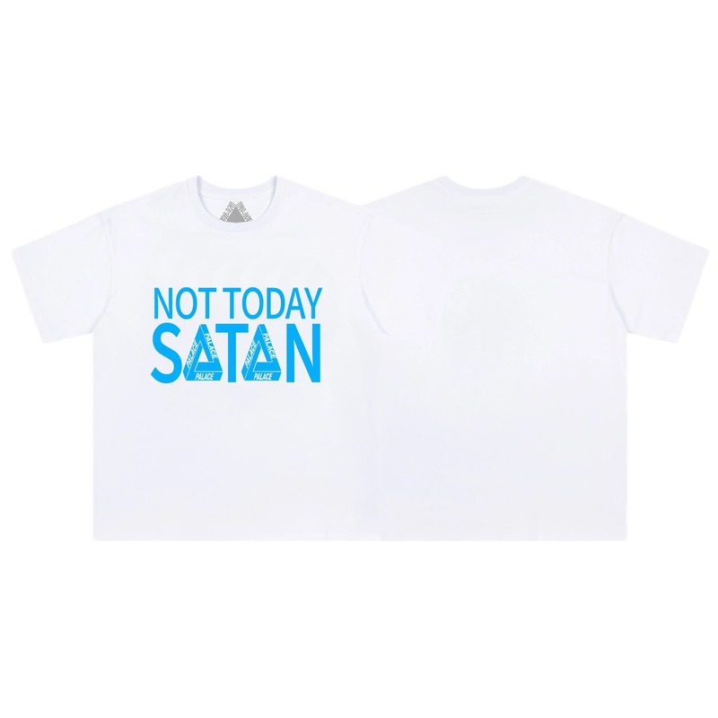 Palace Letter Print Street Style White Short-sleeve T-shirt