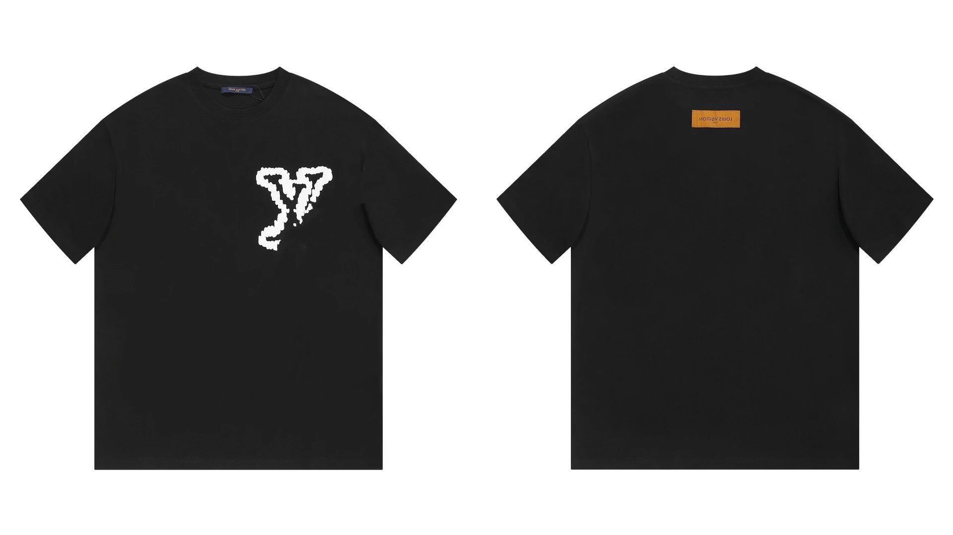 Louis Vuitton Graffiti Trend Style Black T-shirt