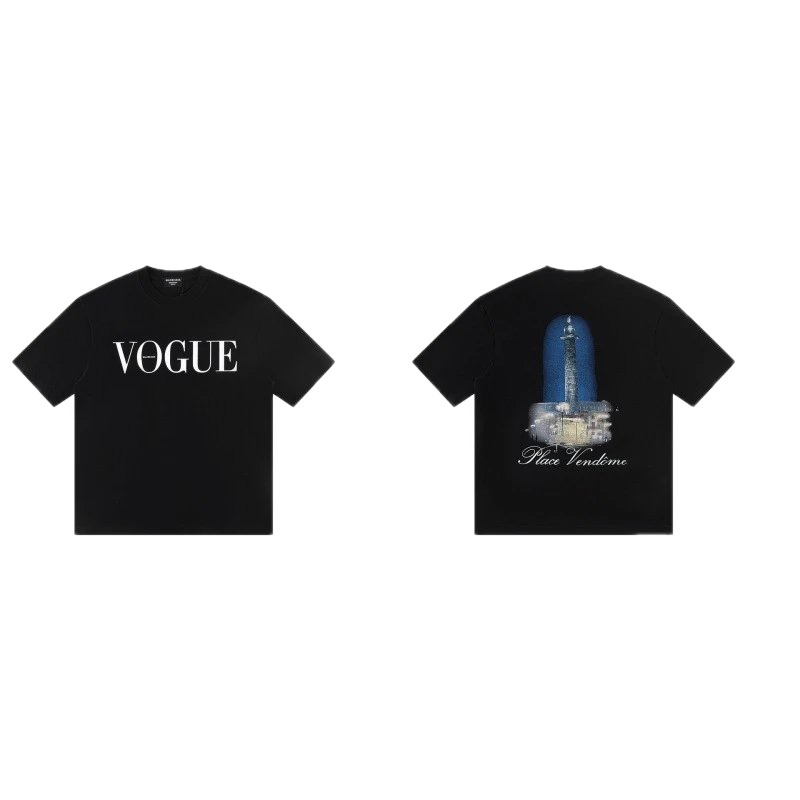 Balenciaga VOGUE Printed Black T-Shirt