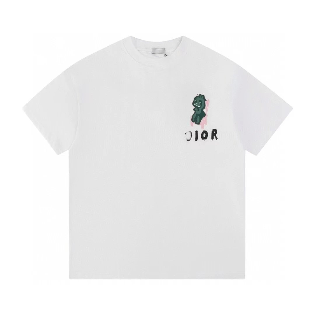 Dior Monster Print Trendy Style White T-Shirt