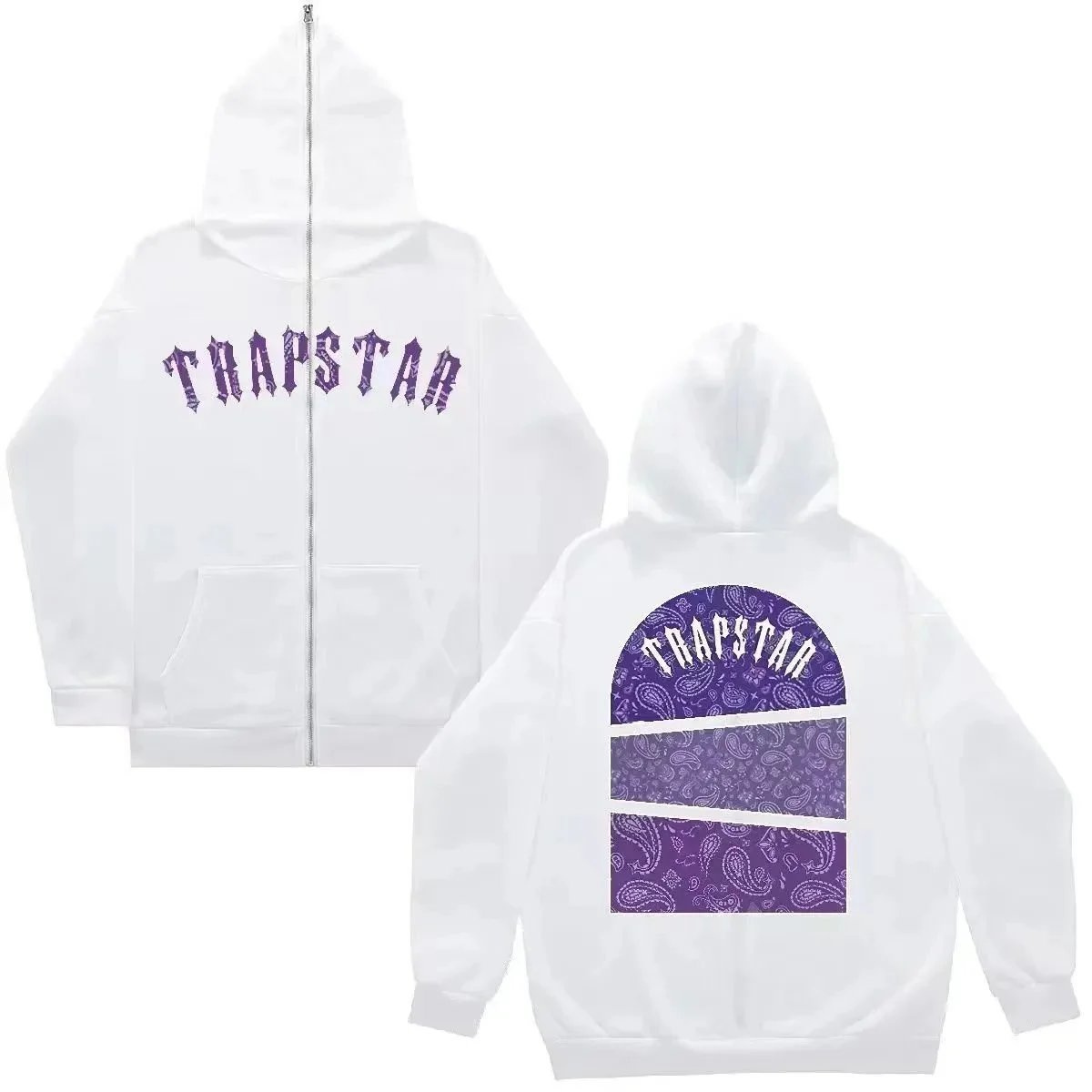 Trapstar Daily Graphic zip hoodie Black Zip Pink for City Outfits