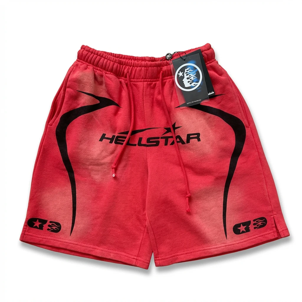 Hellstar Trendy and Cool Style Red Shorts