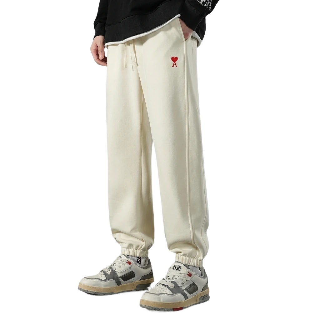 AMI&EASY minimalist style off-white sweatpants