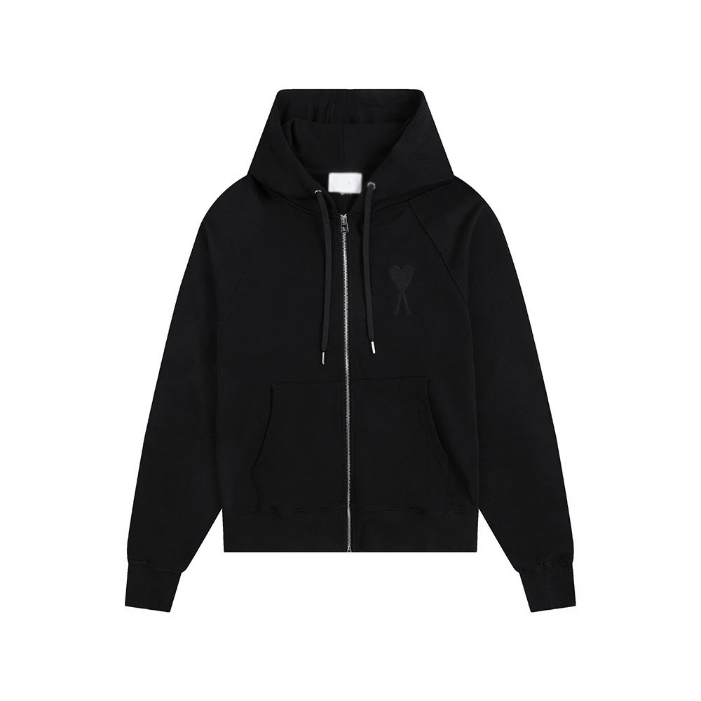 AMI Love Simple Style Black Hoodie