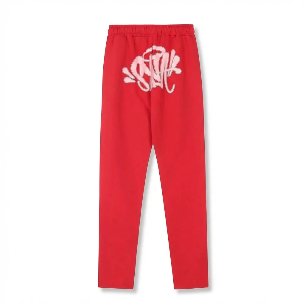 SynaWorld graffiti-style red trousers