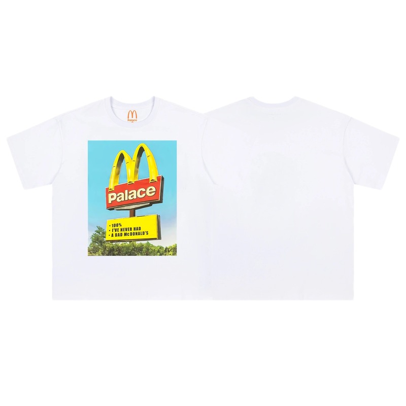 Palace x McDonald's Co-branded Street Style White T-Shirt