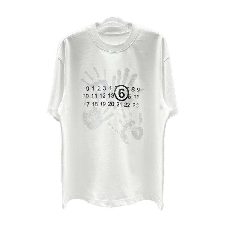 Maison Margiela MM6 Street Style White T-Shirt