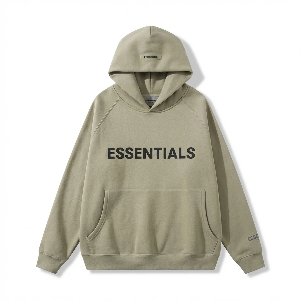 ESSENTIALS Simple Style Grey Hoodie