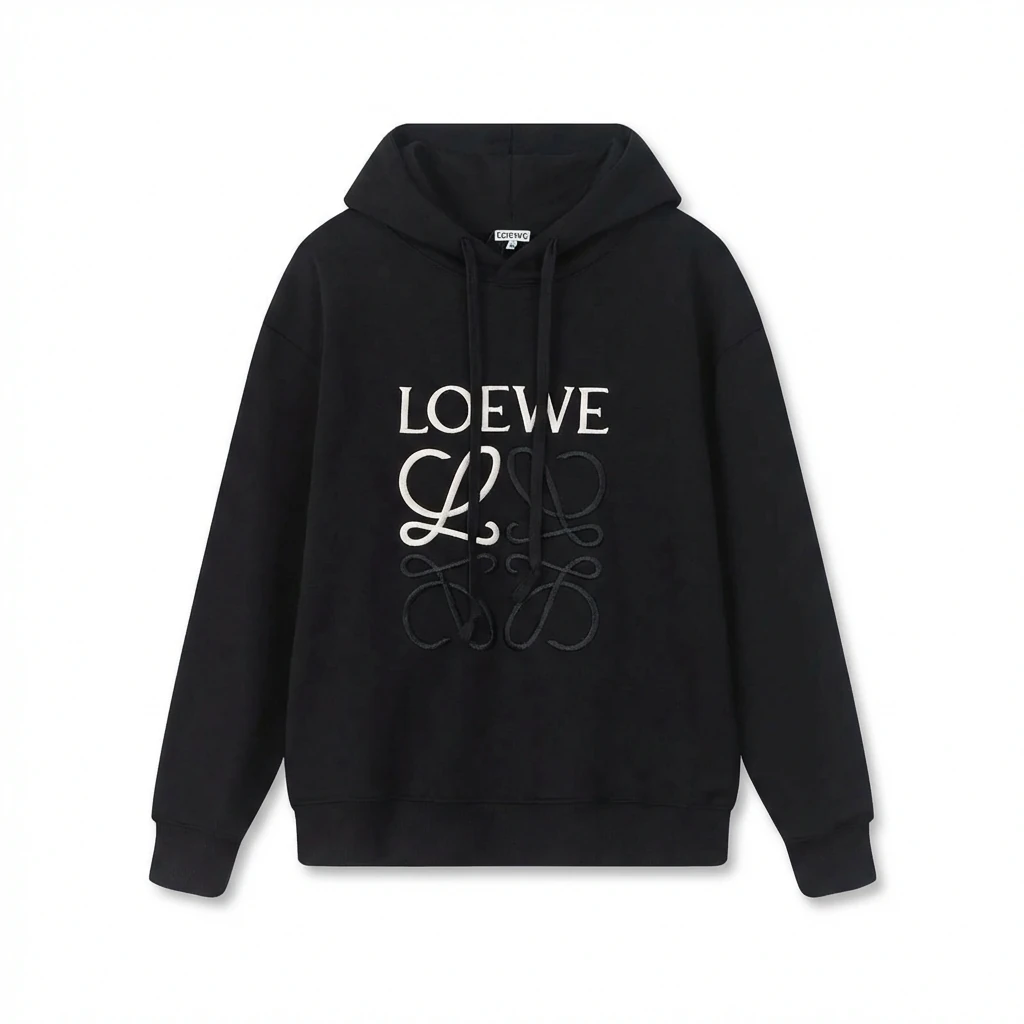 LOEWE letter embroidery style hoodie