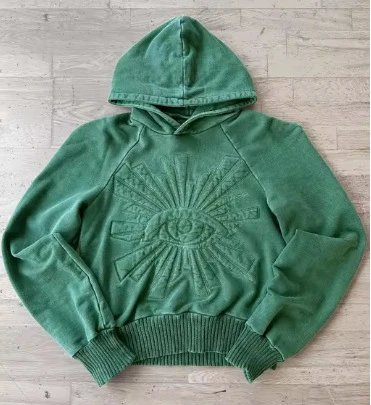 Kapital Travel Eye graphic hoodie Black Raised Eye with Modern Look
