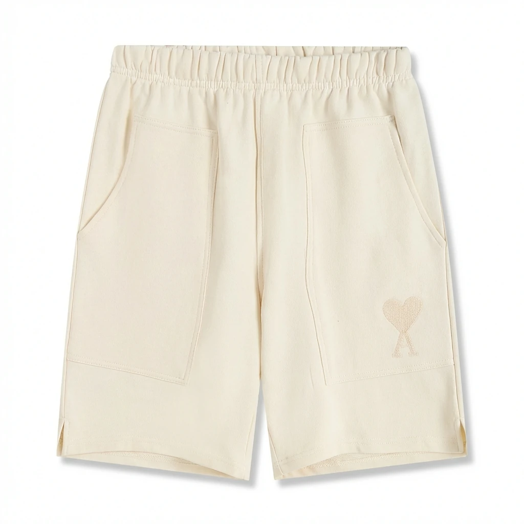 AMI Embroidered Love Casual Shorts