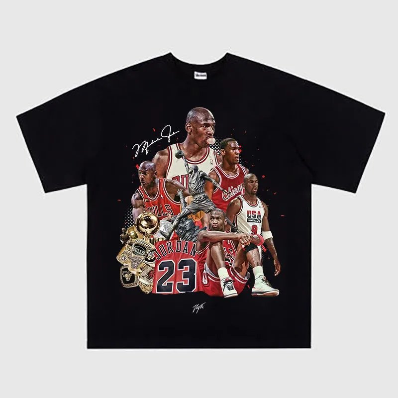 Tupac Gift Ready Portrait graphic T-shirt Black Tupac Collage with Fresh Pattern