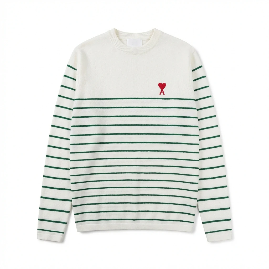 AMI striped white sweater