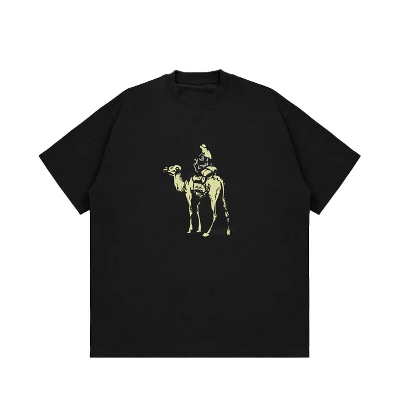 Hermes Casual Horse graphic T-shirt White Equestrian Artwork for Streetwear Looks