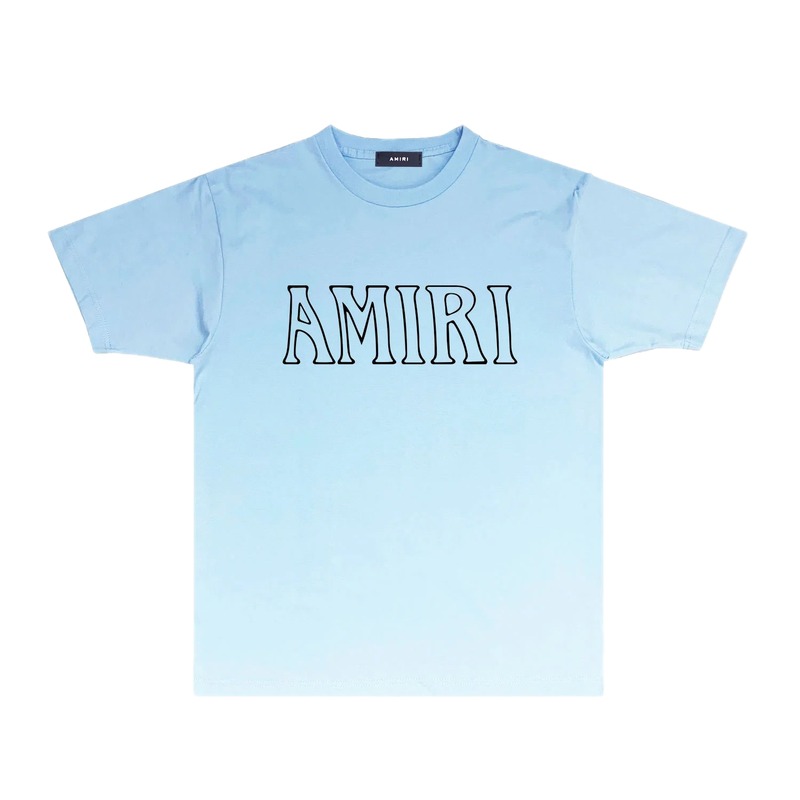 AMIRI minimalist style light blue T-shirt