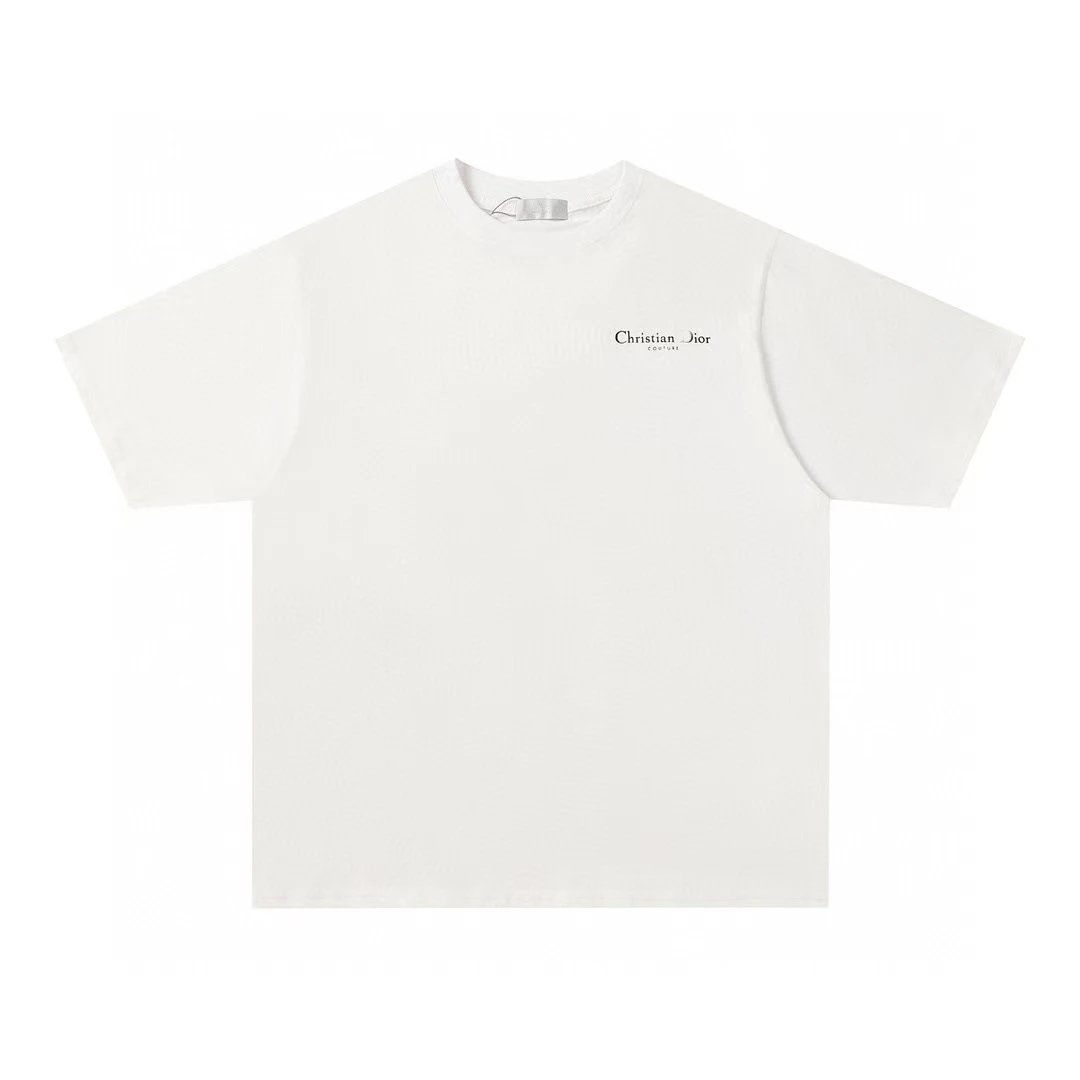 Dior Haute Couture Collection Minimalist Style White Short-sleeve T-shirt