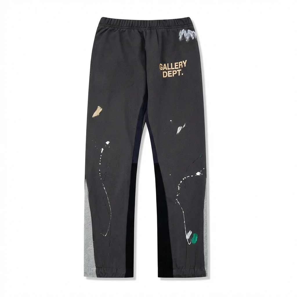 Gallery Dept Graffiti Style Black and Grey Sweatpants