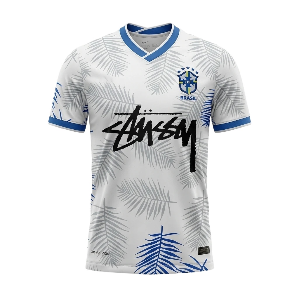 Stussy Palm Print White Shirt