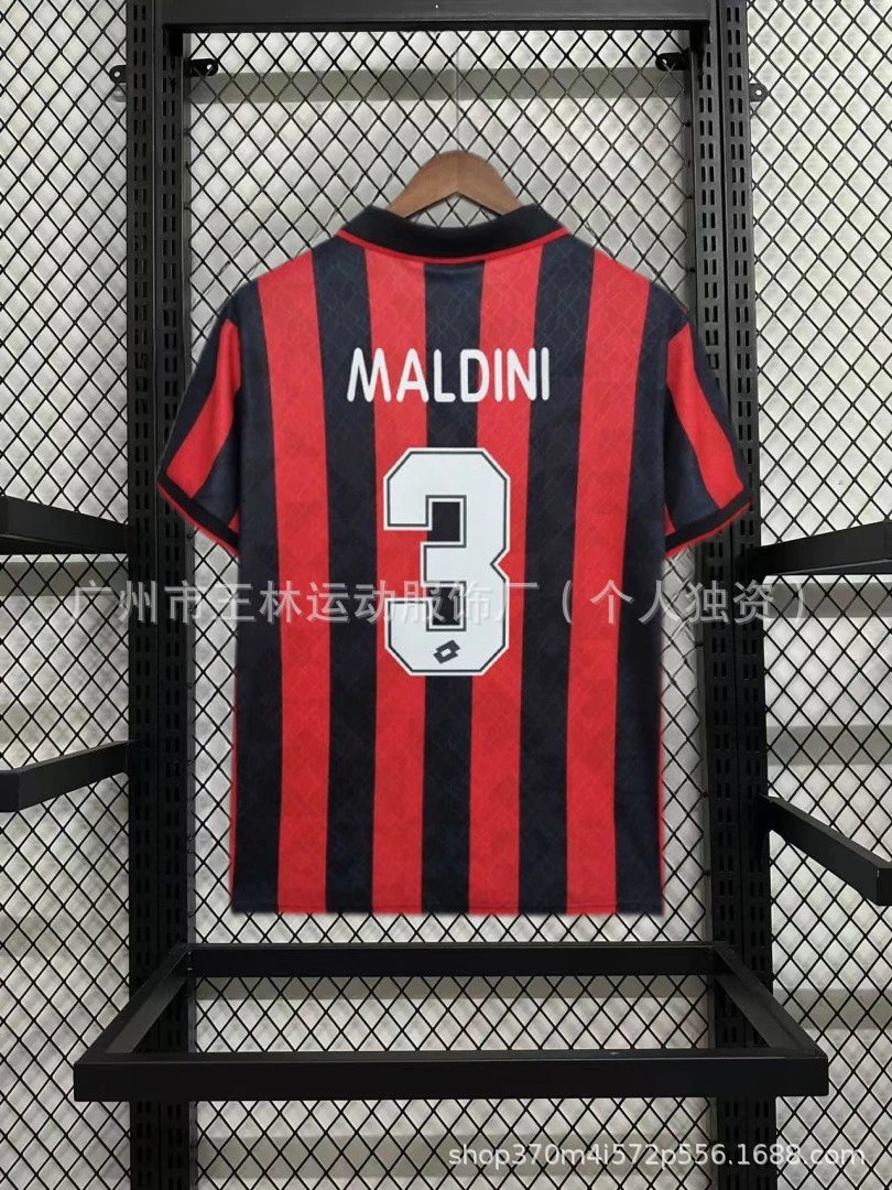AC Milan Travel Kaka #22 soccer jersey Black Red Striped with Soft Visual Tone