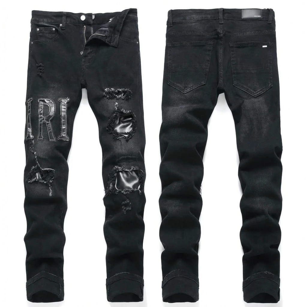 AMIRI Ripped Trendy Cool Black Pants