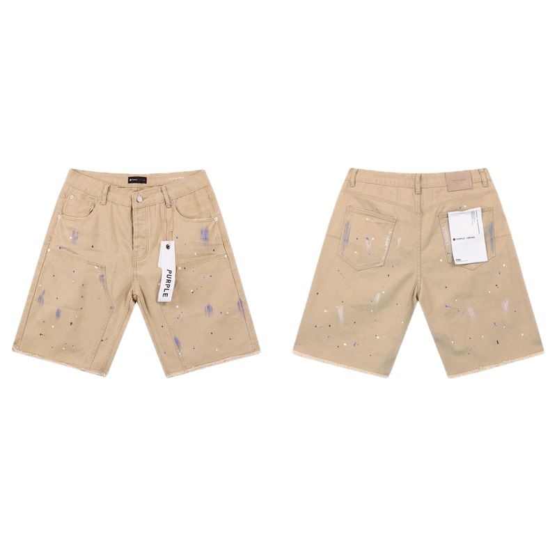 PurpleGodspeed Ink-splashing Style Khaki Shorts