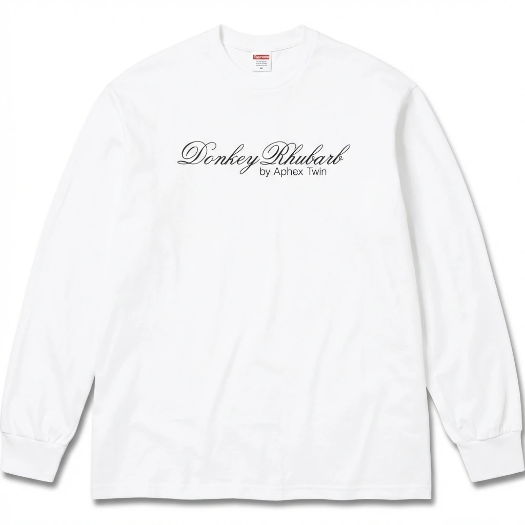 Supreme letter style white long-sleeve
