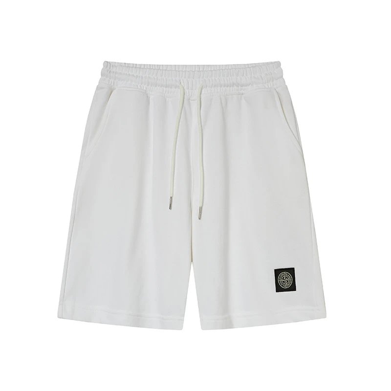 Stone Island Emblem Casual Style White Shorts