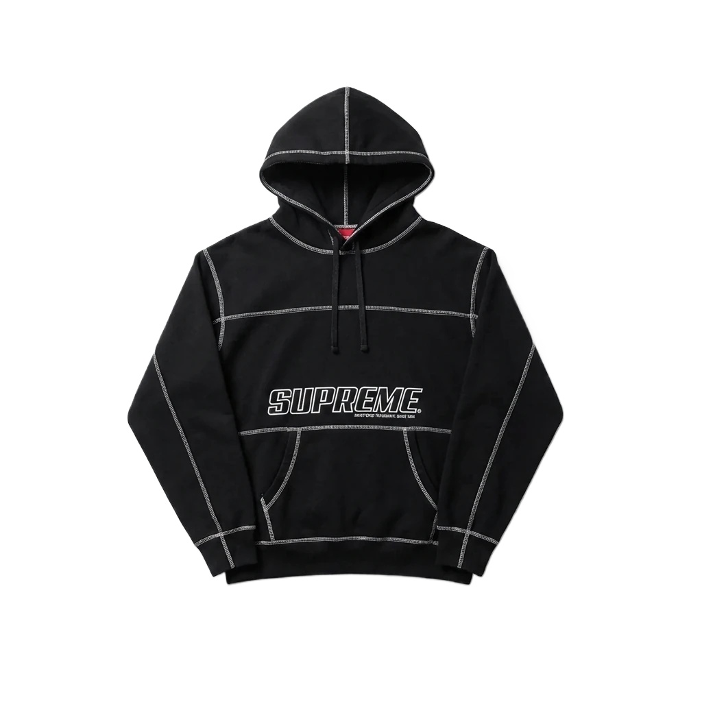 Supreme basic street style black sweatshirt